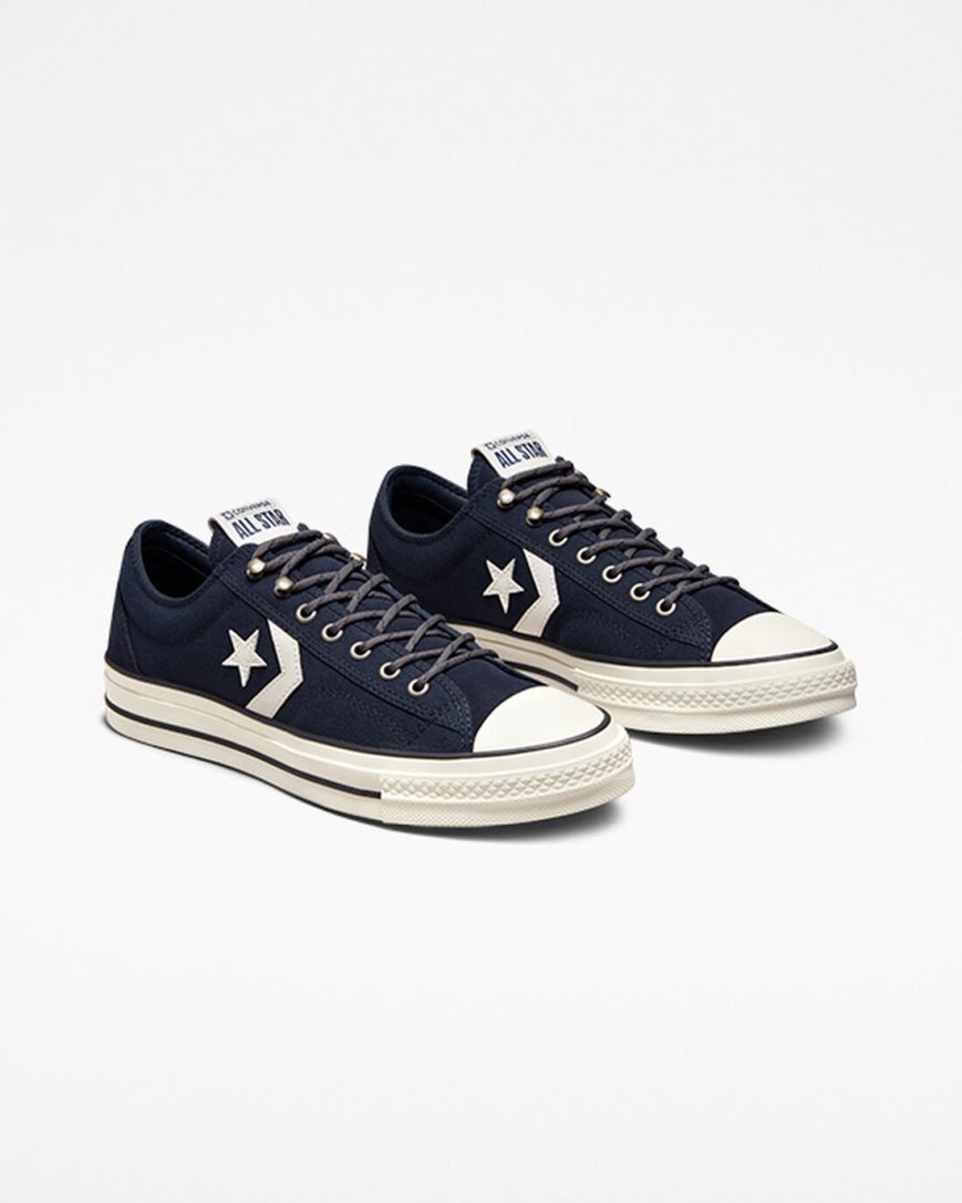 Zapatillas Bajas Converse Star Player 76 Retro Hike Hombre Obsidian Negras | PE 74E05P